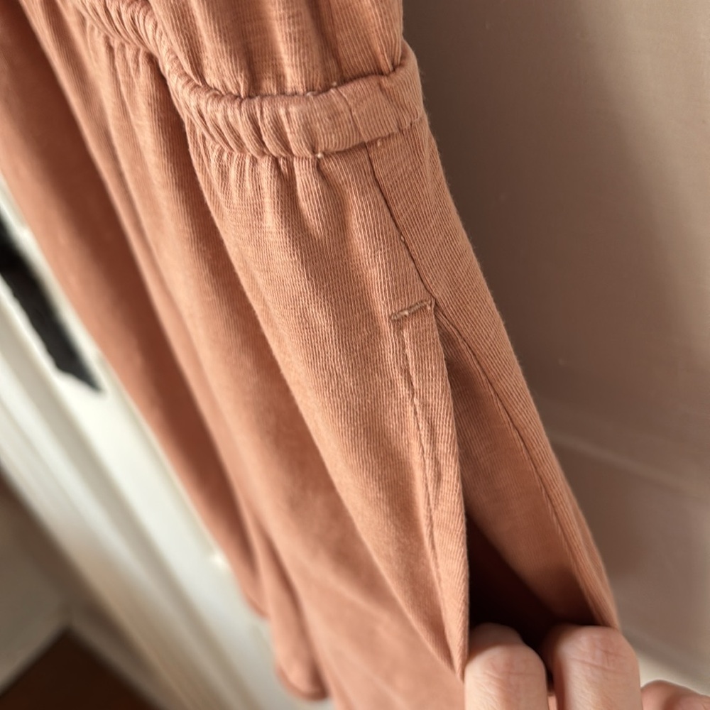 AERIE STRETCH JERSEY COTTON ROMPER WITH TASSEL TIE STRAPS - Picture 5 of 9